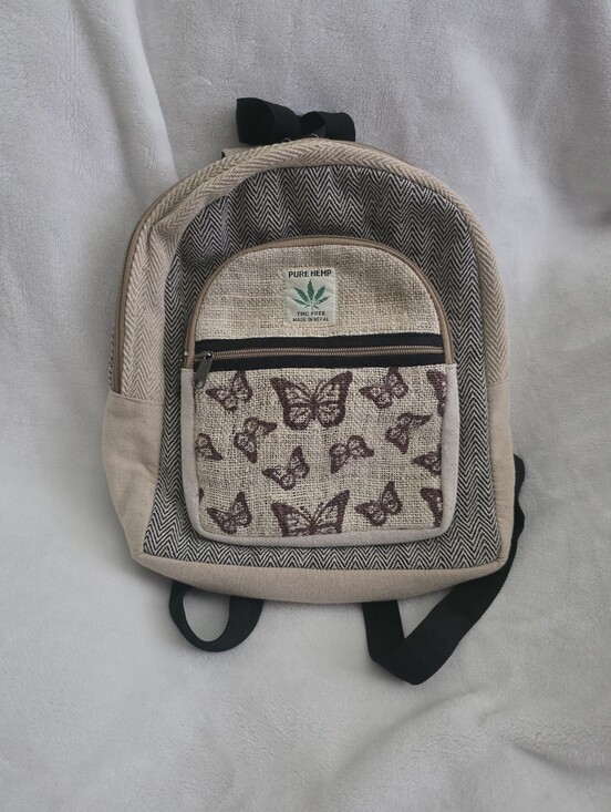Pure Hemp Butterfly Mini Backpack! main image 4